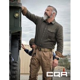 CQR Tactical Belt, Heavy Duty Belt, Military Style Nylon Webbing EDC Quick-Release Buckle MZT21-KKH L(w36-38)