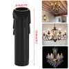 Skelang 24 Pcs 4" Tall Candle Socket Covers, Black Candle