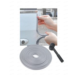 Universal Car Door Edge Protector w Hammer | Auto Anti-Scratch Edging Rubber Trim Stripe Guard | Weatherproof & Self-Installing (Black,10M)