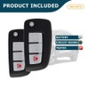 AKS KEYS Replacement for Nissan Key Fob 3 Buttons That