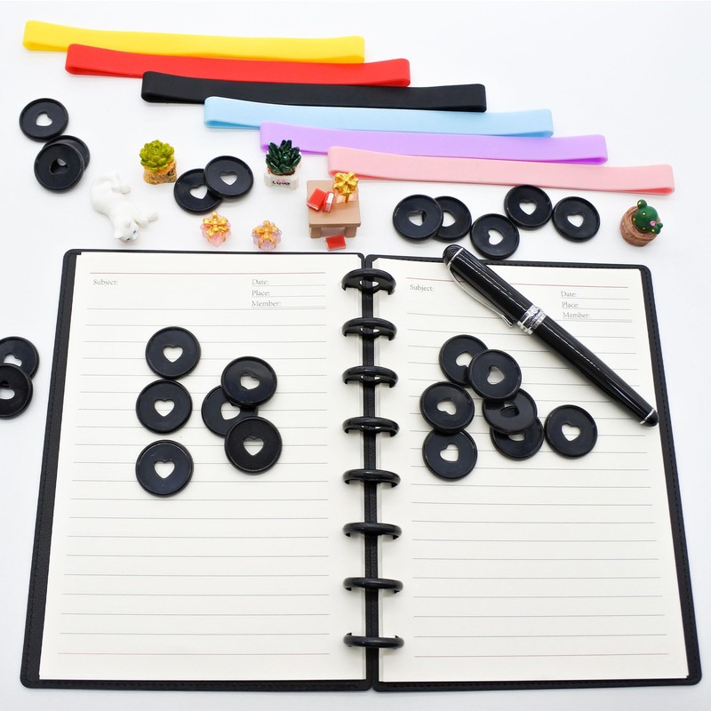 ITSYHPRO 100pcs Discbound Discs Plastic Expander Binder Rings Disc Planner