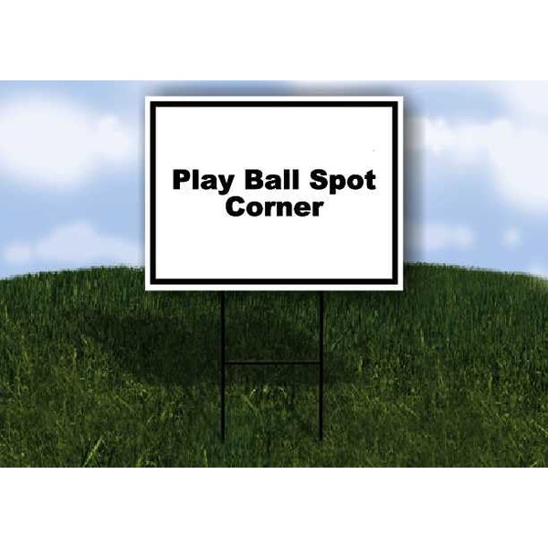 Play Ball Spot Corner Black White Frame 1 Single Sided