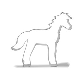 Keewah Large Horse Cookie Cutter, 5.5”, Stainless Steel