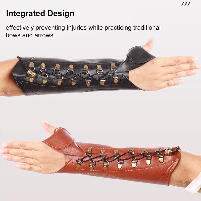 Archery Arm Guard PU Leather Soft Antiwear Adjustable Easy to