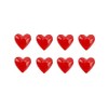 CGB Giftware | Pack of 8 Red Glass Heart Decorations
