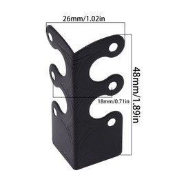 GDFYMI Table Corner Protectors, Vintage Metal Corner Protector Solid Brass Board Corner for Box, Cabinet Doors (Black,4pcs)