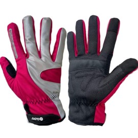 eGlove - BIKE GelPro Hi-Vis Touchscreen Cycling Gloves (Pink Hi-Vis, XXL)
