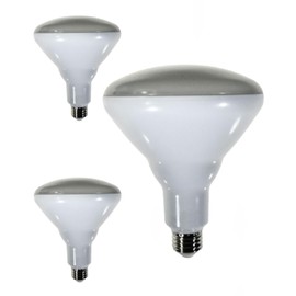 Diodesy- BR40 LED Flood Light Bulb 15W 1100 Lumen E26 Medium Base 3000K Soft White for Interior Home Decor Kitchen Recessed Can Light Bulbs 120V 110° Beam Angle White Finish Pack of 3