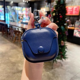 TSVSXS PU Case Compatible with SHOKZ OpenFit Air(2024)/OpenFit(2023) Open-Ear, Soft Leather Shockproof Protective Cover for OpenFit Air Earbuds Cover for Man, Blue, 3C-SZ-073001-OFIT-blue