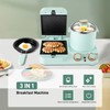 3 in 1 Breakfast Station, Electric Retro Breakfast Machine w/Non-stick
