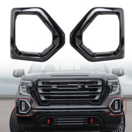 ANTUKO 2pcs Front Fog Light Trim Bezel Cover Replacement for Sierra 1500 Denali SLT 2019-2021 84176753 84176752