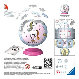 Ravensburger 3D Puzzle, Unicorn, grey