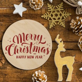 Toyvian Round Plank, Wood, Plank, Plank, Coaster Wood, Slice, Wood Chip, Wood Card, Pendant, For Paintings, Crafts, DIY Decoration, Set of 5, 5 Piece Set, 5.9 x 5.9 x 0.1 inches (15 x 15 x 0.3 cm)