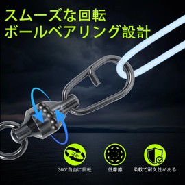 9KM DWLIFE Fishing Swivel & Snap, 25-Piece Set, Quick Change Snap, High-Strength Ball Bearing Swivel, Stainless Steel, Suitable for Freshwater/Fresh Water