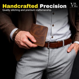 Varsan Luxe Executive Leather Wallet – Handcrafted Slim Cardholder for Cards & Cash – Premium Genuine Leather – Elegant Dark Brown – Gift-Boxed – Ideal for Professionals