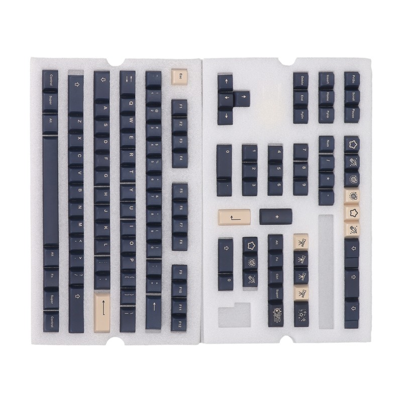 Mechanical Keyboard Keycap 128 Key PBT Keycap Set Contrasting Colors