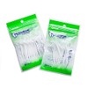VNDEFUL 100Pcs(5 Packets ) White Dental Floss Picks Toothpicks Stick