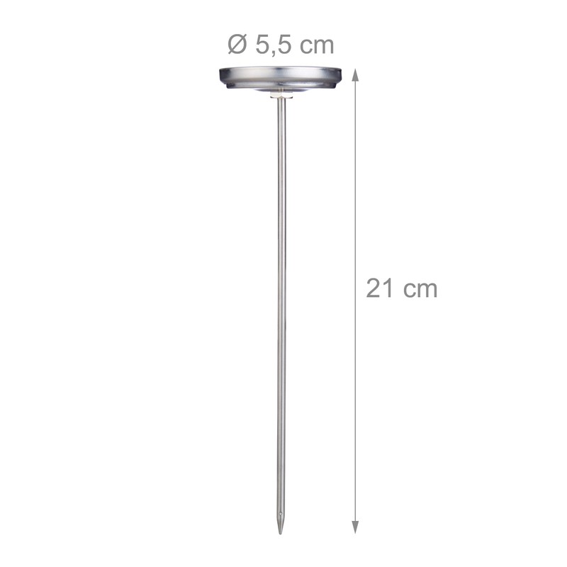 2 x Injection Thermometer Analogue Roasting Grill Thermometer Stainless Steel