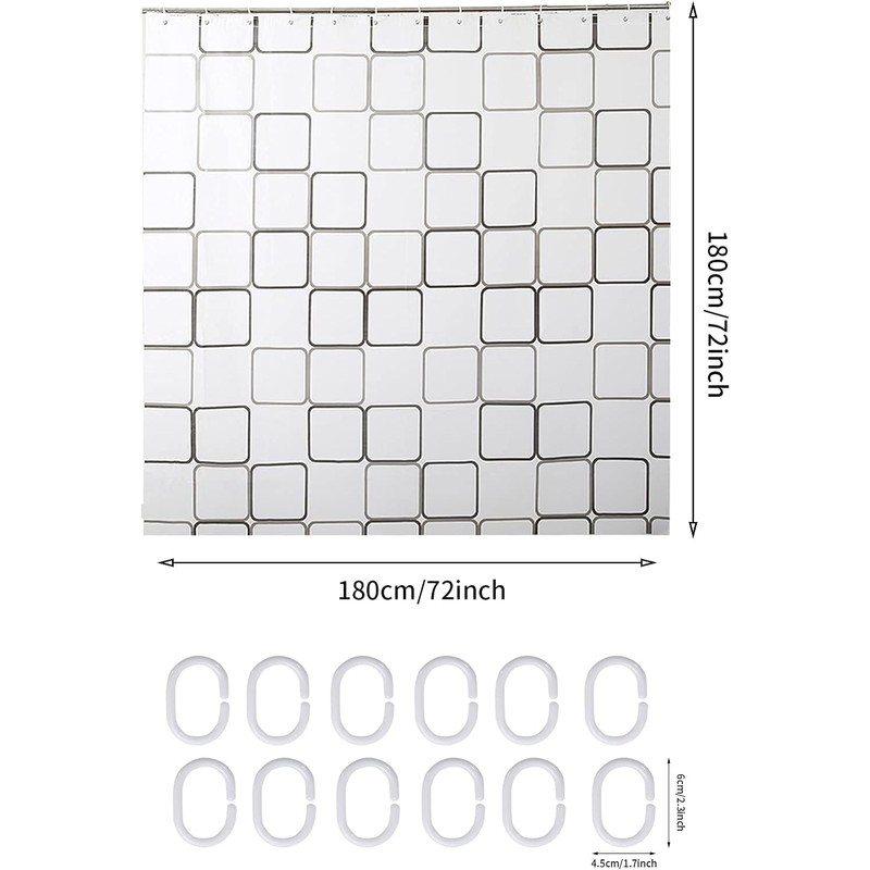 Startseite Shower Curtain - Black White Lattice Plastic Shower Curtains
