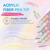 Hinourisha 12 Penne Per Nail Art Punta, 0.7mm fine tip