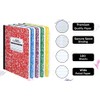 CLEENTABLE Compsition Notebook 5 Pack, Mixed College Ruled Paper, Notebooks
