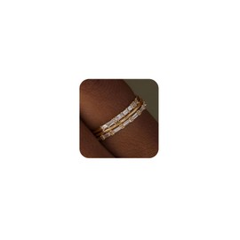 ZOERAY Stackable Rings for Women that Don't Tarnish Trendy Dainty Stacking Cubic Zirconia Thumb Rings Set Statement Promise Wedding Bands for Women Jewelry Rings Size 6-10