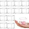 Juexica 12 Pcs Clear Acrylic Plastic Small Acrylic Box with