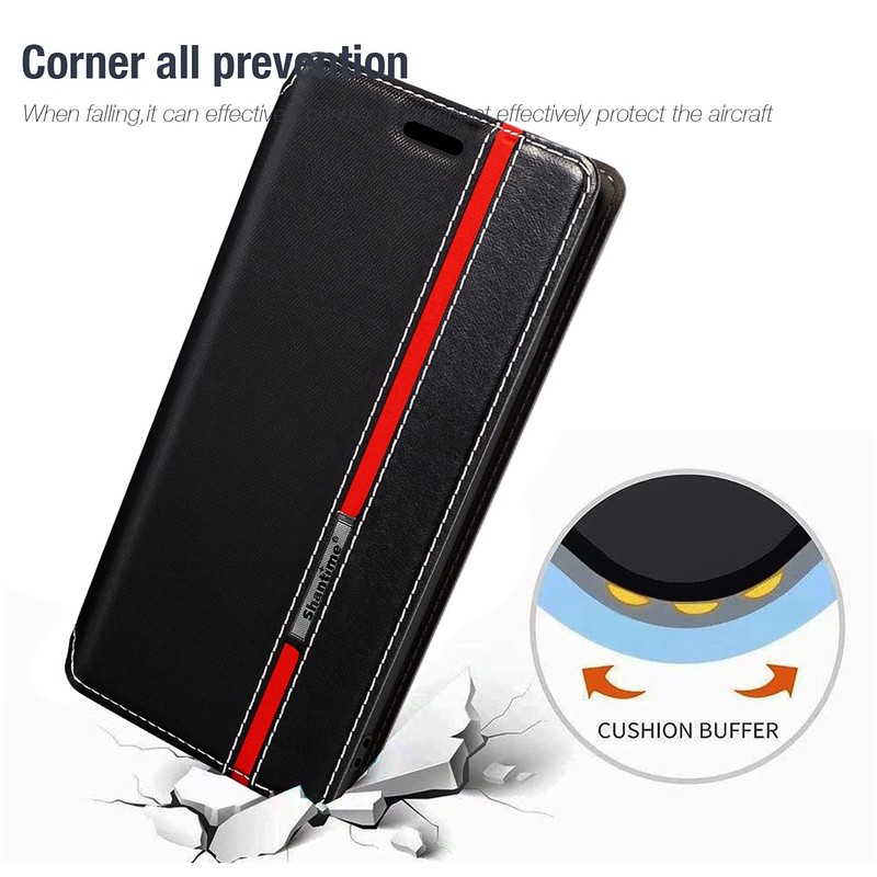 Colorblock Invisible Magnetic PU Leather Flip Case Compatible with IIIF150