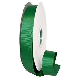 Morex Ribbon Polyester Grosgrain Ribbon, 7/8" x 100 Yd, Forest Green