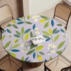 Yeylyn Lemon Flower Round Fitted Tablecloth with Elastic Table Cover