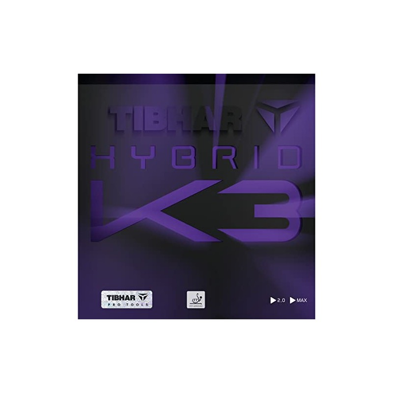 Tibhar Hybrid K3 Table Tennis Rubber (Black, Max)