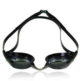 Water Gear Vector Metallic Anti-Fog Swim Goggles - Less Glare & UV Protection Lenses (Smoke)