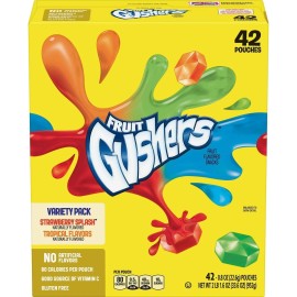 General Gushers Strawberry Splash and Tropical Flavor Fruit Snacks, 42 ct.