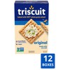 Triscuit Original Whole Grain Wheat Crackers, Vegan Crackers, Healthy Snacks,