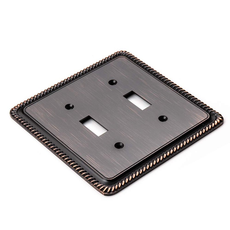 Rope Edge Decorative Wall Plate Switch Plate Outlet Cover (Double