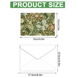 MORAINJAY 24 Greeting Cards with Envelopes and Stickers, Blank Cards Set 15 x 10 cm, with 6 Flower Motifs, for Birthday, Invitation, Wedding, Thank You Card, Baby Shower Occasions