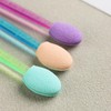 Fcozpjk 50PCS Chrome Nail Powder Applicator Brushes With Storage Box