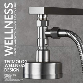 Ciencia Plumbing Fittings, Screw Size, G1/2 Shower Adapter, Branch Fitting for Main Body Water Supply Hose, Stainless Steel, International Standard Quarter Caliber,SBA020A