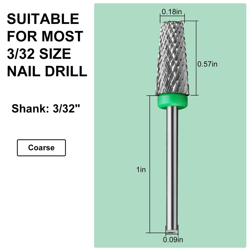 C12rtive 5-in-1 Tungsten Carbide Nail Cutter Bit, Cuticle Nail Cutter