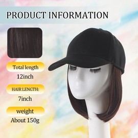 Wig Hat Synthetic Hat with Hair Adjustable with Hair Suitable for Daily Use
