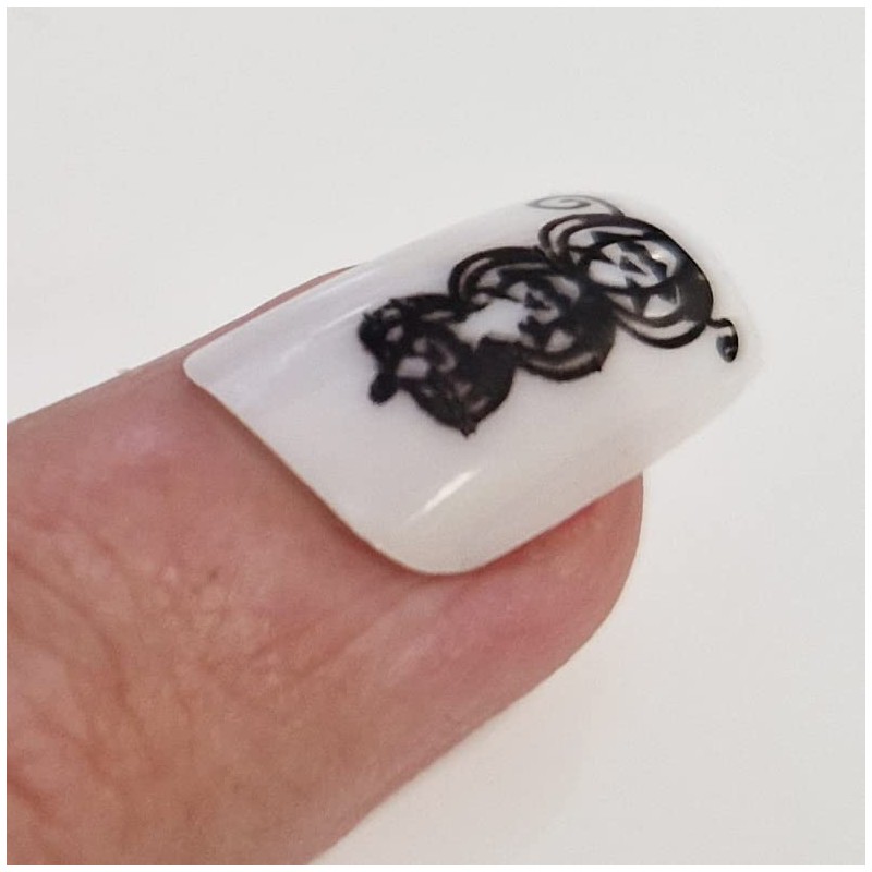 12 Halloween Themed Fake Nails with Glue (HN3)