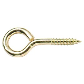Merriway BH03581 (4 Pcs) EB 75mm (3 inch) Steel Screw In Eye Brass Plated - Pack of 4 Pieces