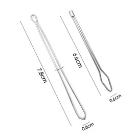 2 x Cord Loops, Scissor Type Cord & Ball Thread, Stainless Steel, Handmade, Handmade, DIY Lace, Tightly Pinch and Loop Elastic