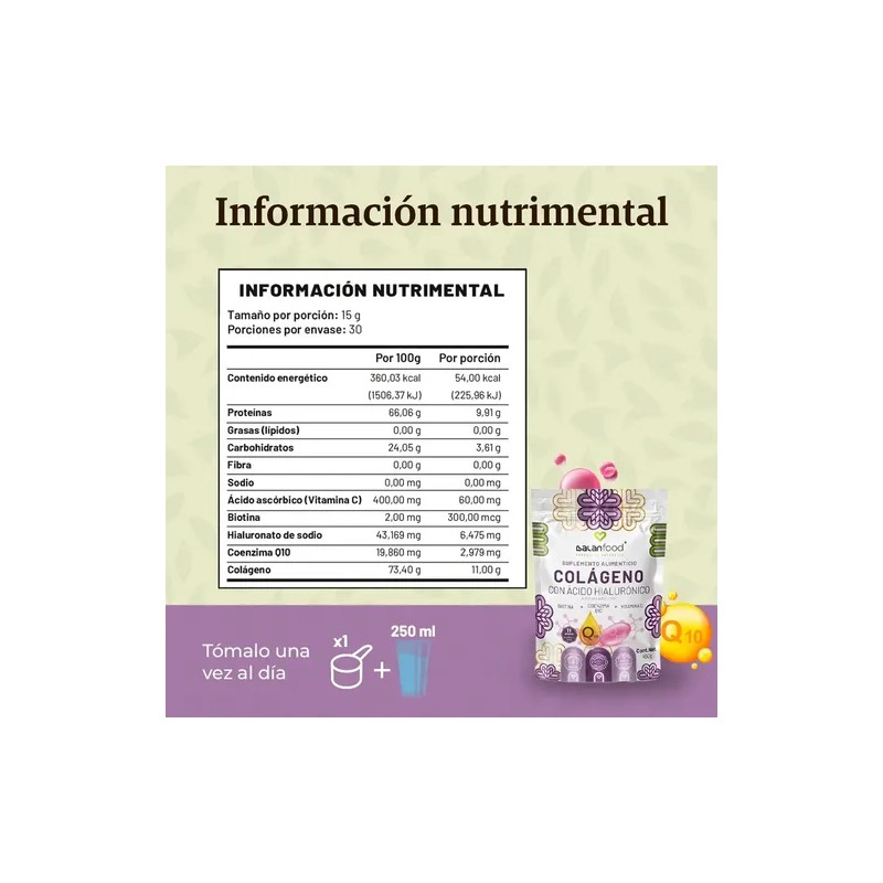 Colágeno Biotina Coenzima Ac Hia | Piel Y Cabello I