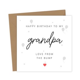 Grandpa to be Birthday Card from Baby Bump | Happy to my love the Cute Cards | Unique Design