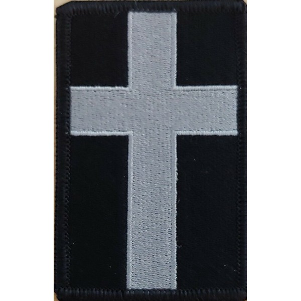 Fast Service Designs Christian Cross Patch W/ Hook Adhesive Fastener