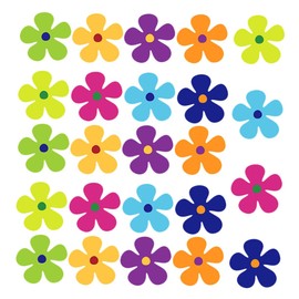 DECHOUS 24Pcs Magnetic Flower Stickers for Fridge Easy Apply Remove Decorative Magnets for Kitchen DIY Craft Projects Vibrant Spring Theme Home Decor
