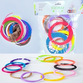 PCL 3D Pen Filament Refills – Low Temperature pen-20 Rainbow Colors – 1.75mm Diameter, Eco-Friendly & Low-Temperature Material – Compatible with Most 3D Printing Pens – Non-Toxicpizimae (20, 320)