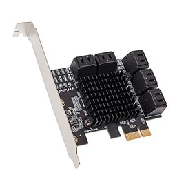IO CREST 10 Port SATA III to PCIe 3.0 x1 Non-RAID Expansion Card JMB582 Low Profile Bracket, (SY-PEX40167)