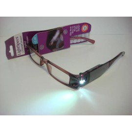 Foster Grant LightSpecs By Foster Grant Lighted Reading Glasses +2.00 Pink With Black Spots